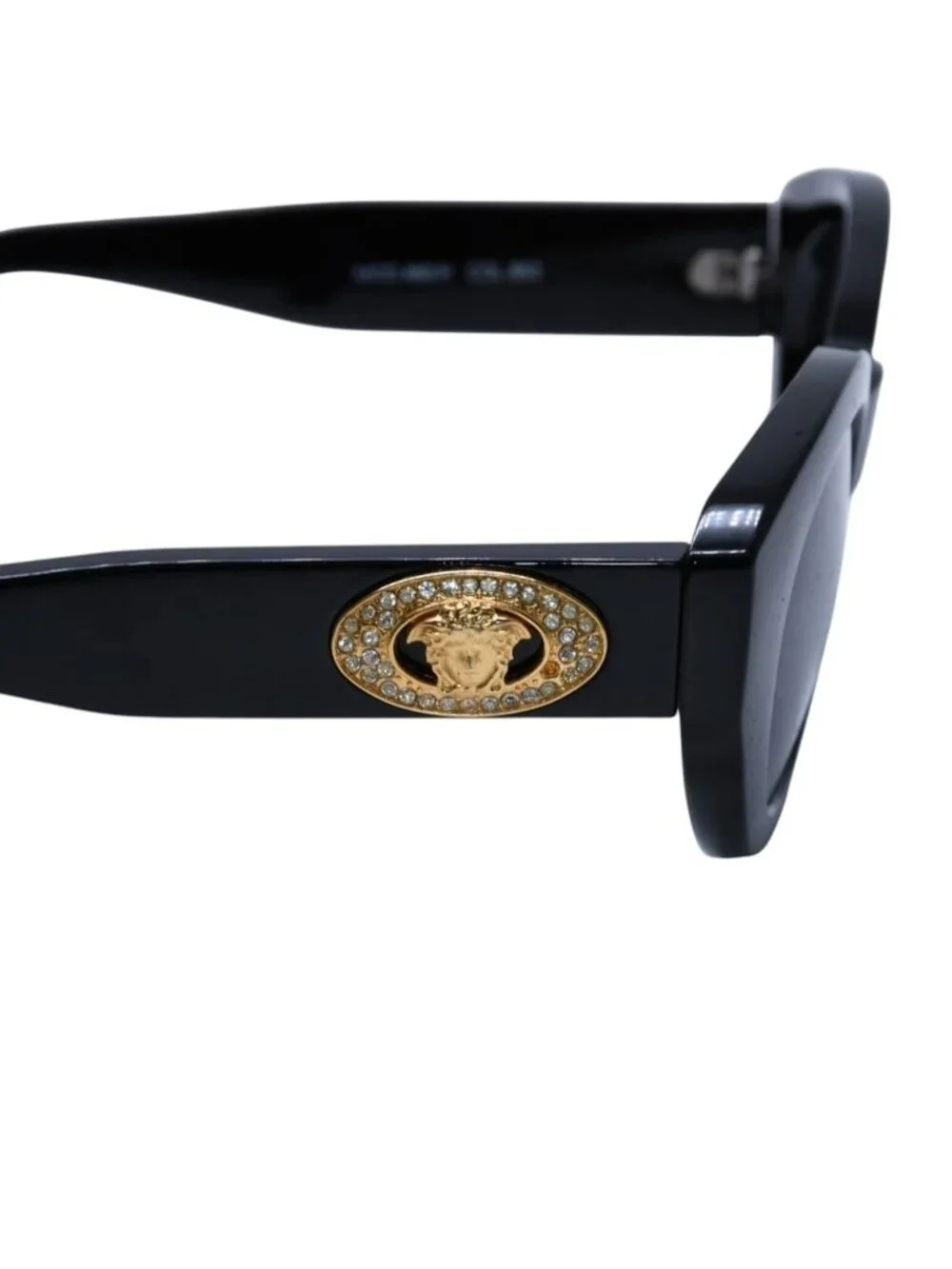 Versace Gianni Sunglasses Eyewear 480 852 Medusa Rhinestone Metal Acetate
